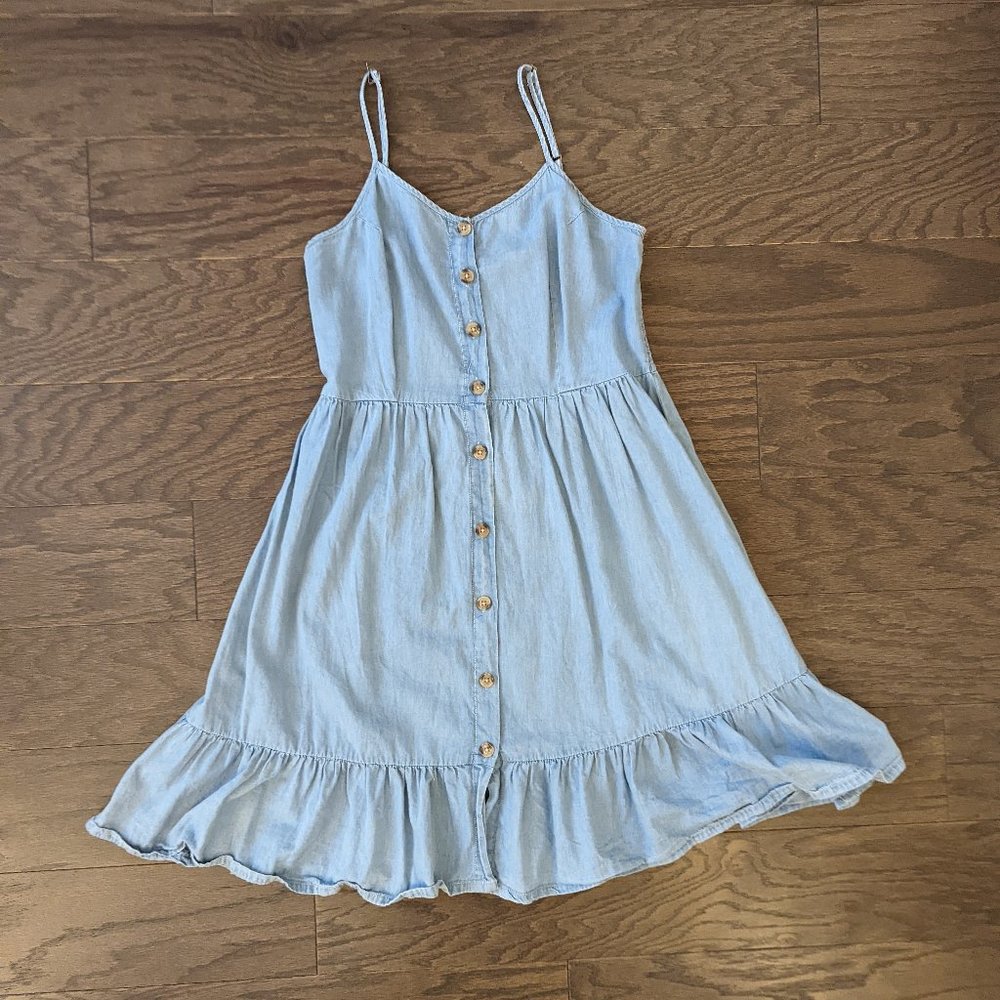Light blue Denim Dress with decorative buttons